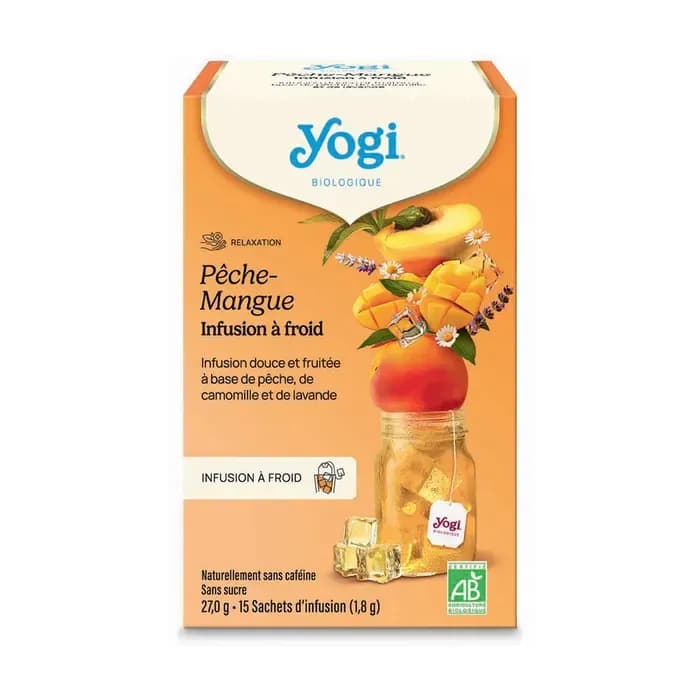 Infusion à froid Bio Pêche Mangue · Yogi Tea, Thés & infusions du Comptoir de l'Herboriste