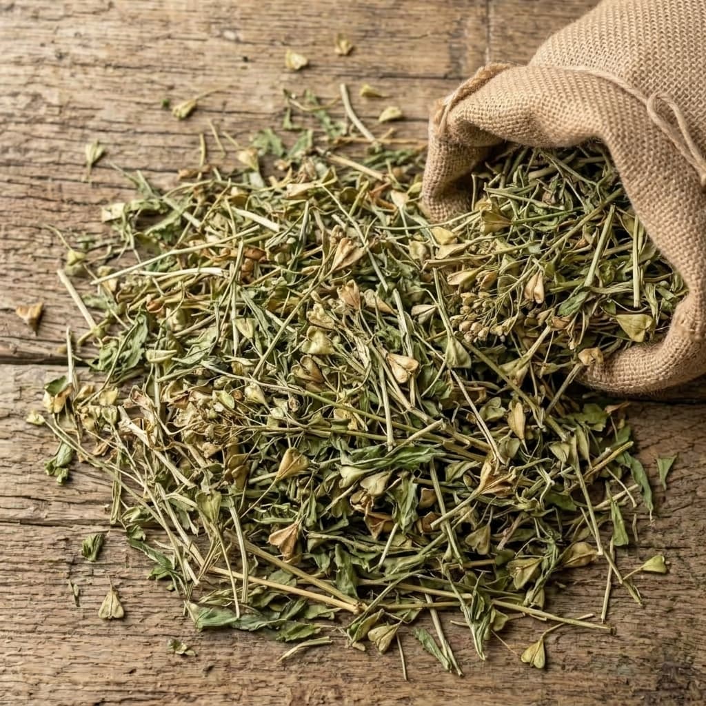 Bourse a pasteur · Le Comptoir de l'Herboriste, Capsella bursa-pastoris ( partie aerienne )