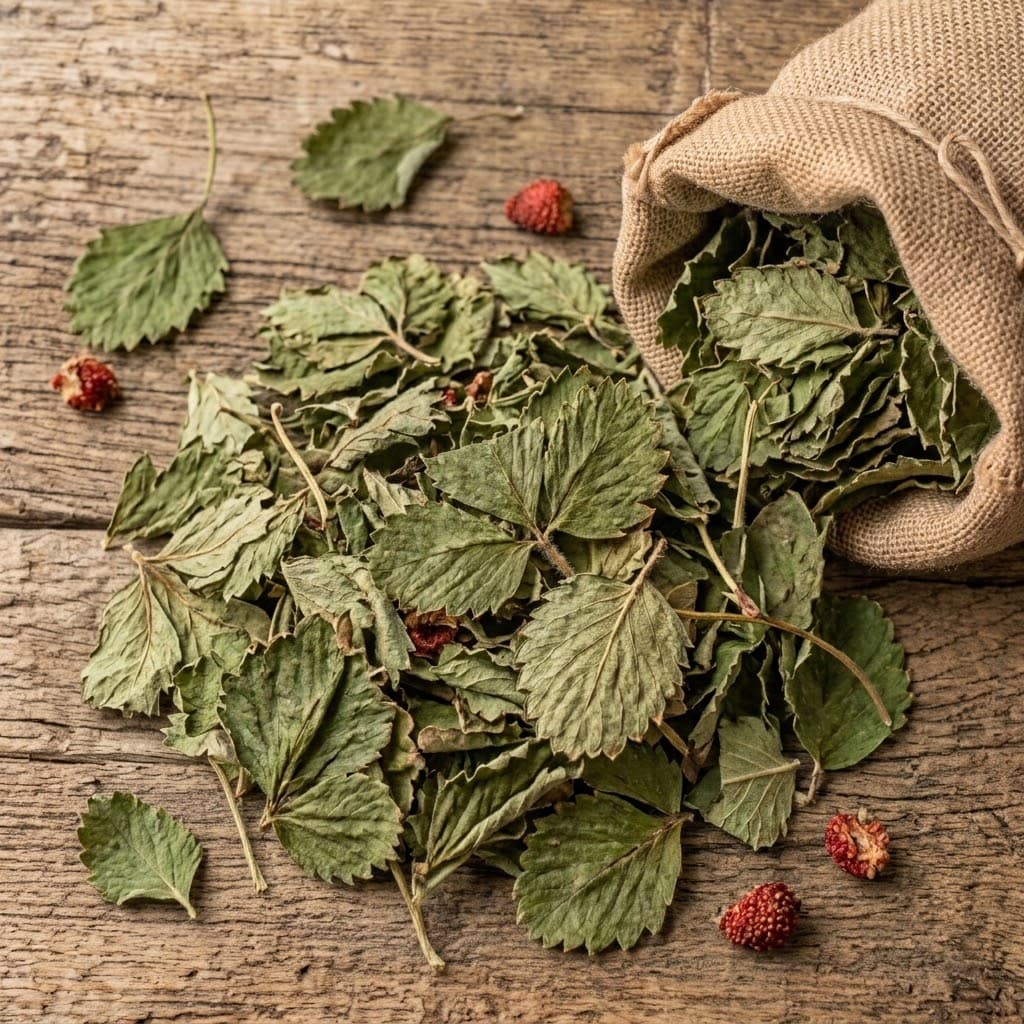 Fraisier · Le Comptoir de l'Herboriste, Fragaria vesca (feuilles coupés), Plantes en vrac du Comptoir de l'Herboriste