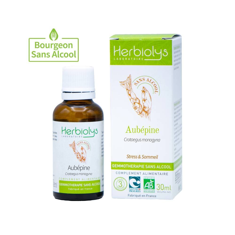 Aubépine Bourgeon Bio - sans alcool · Herbiolys, Gemmothérapie du Comptoir de l'Herboriste
