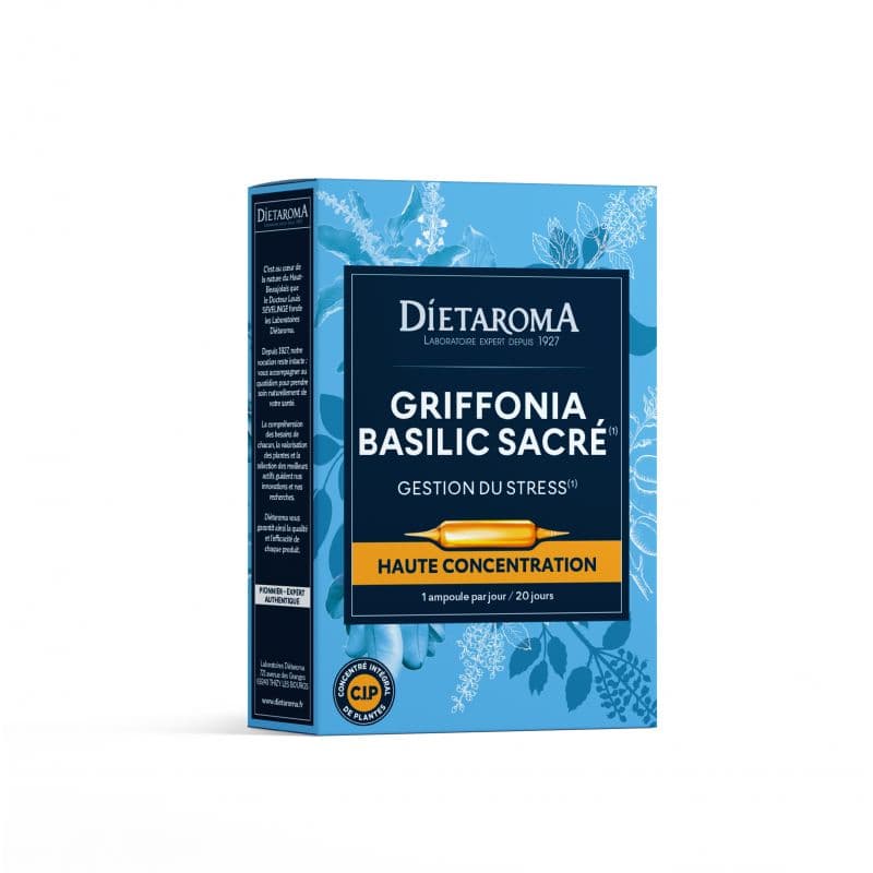 C.I.P. GRIFFONIA / BASILIC SACRÉ · Dietaroma, Compléments alimentaires du Comptoir de l'Herboriste