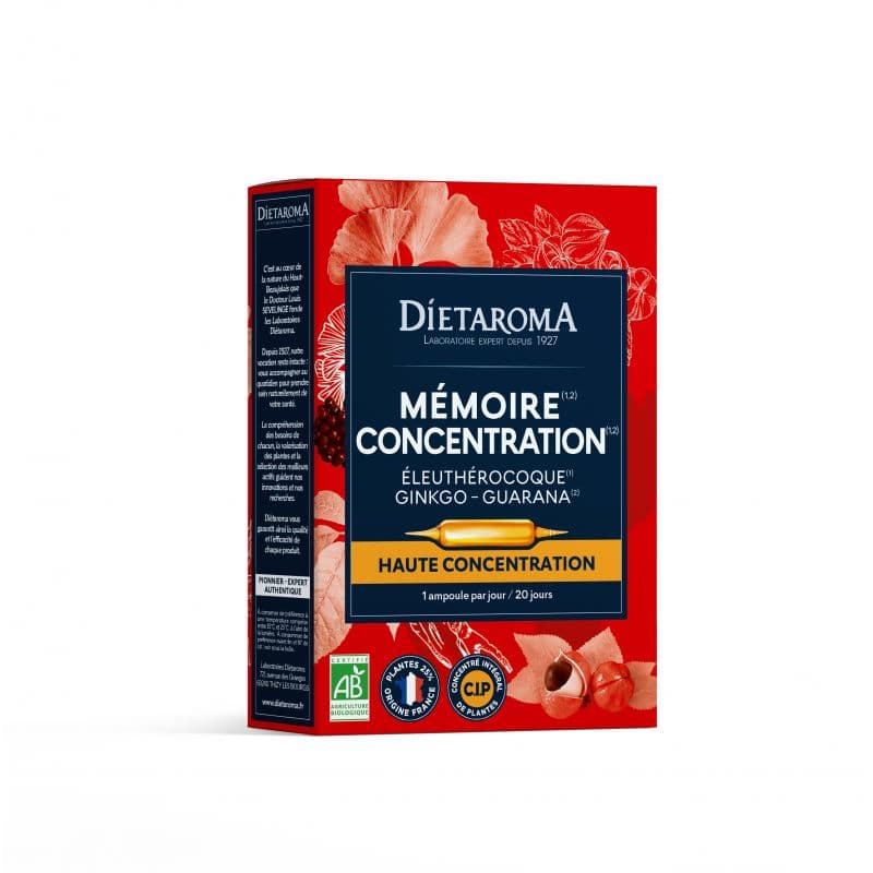 C.I.P MÉMOIRE CONCENTRATION BIO · Dietaroma, Compléments alimentaires du Comptoir de l'Herboriste