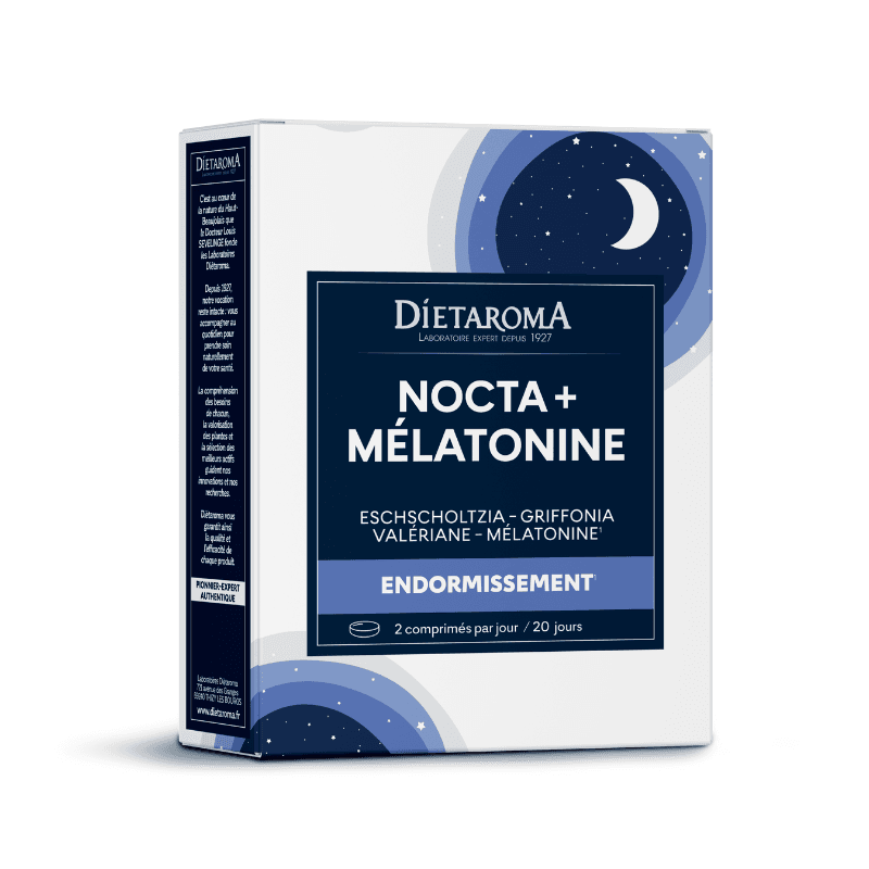 Nocta + Mélatonine · Dietaroma, Compléments alimentaires du Comptoir de l'Herboriste