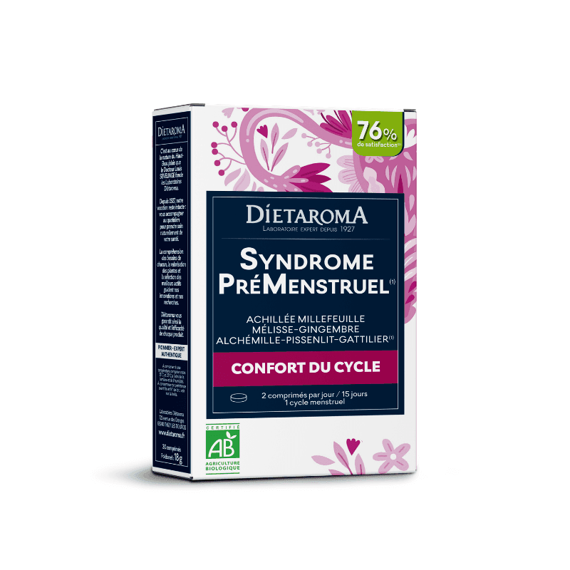 Syndrome PréMenstruel - confort du cycle · Dietaroma, Compléments alimentaires du Comptoir de l'Herboriste