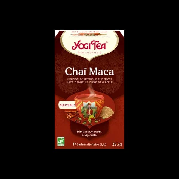 Infusion Chaï Maca Bio · Yogi Tea, Thés & infusions du Comptoir de l'Herboriste