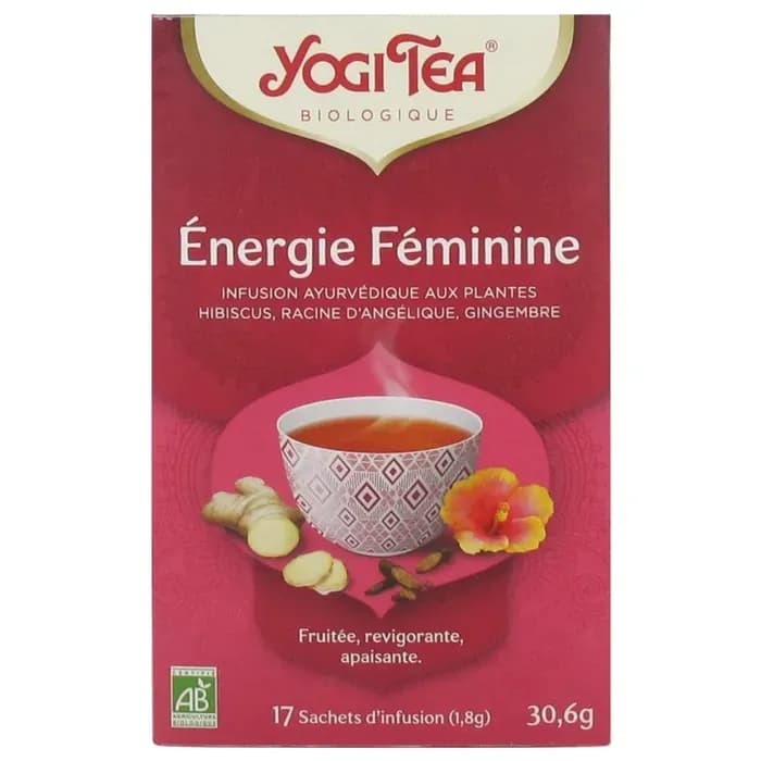 Infusion Bio Energie Féminine · Yogi Tea, Thés & infusions du Comptoir de l'Herboriste