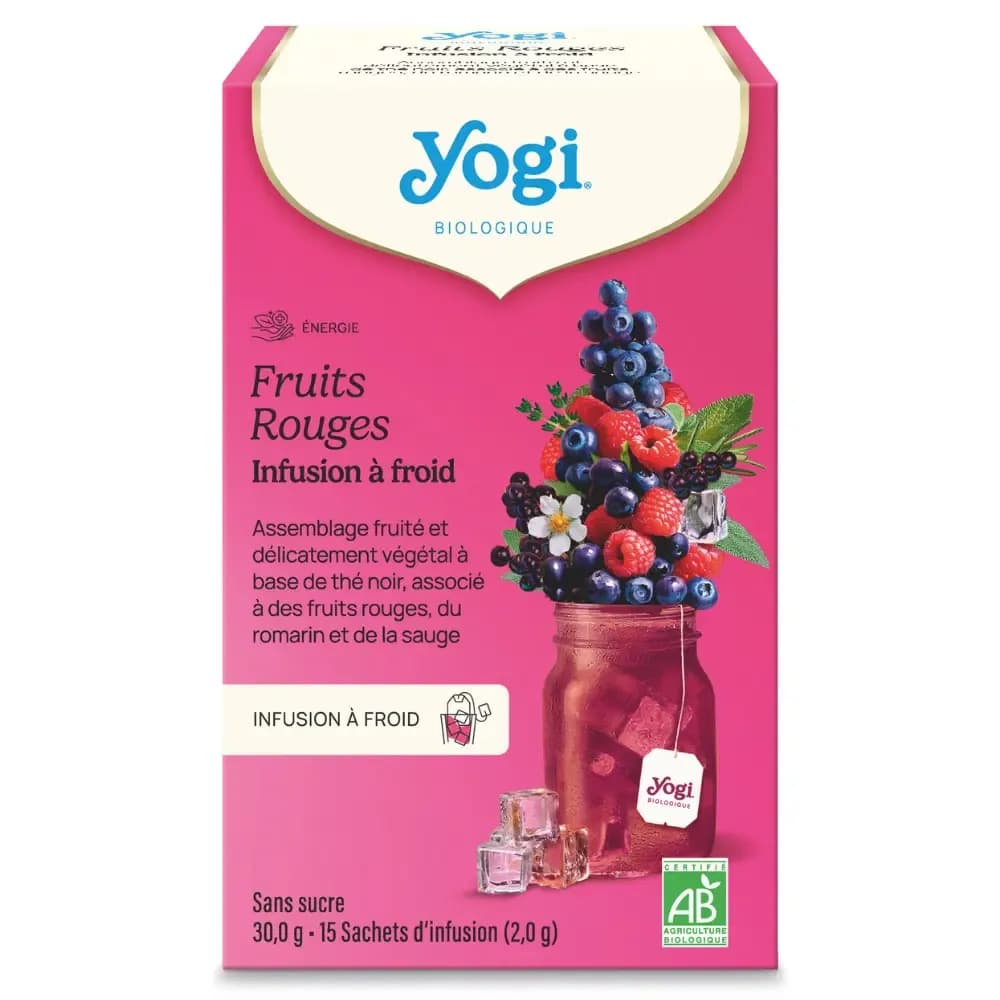 Infusion à froid Bio Fruits Rouge · Yogi Tea, Thés & infusions du Comptoir de l'Herboriste